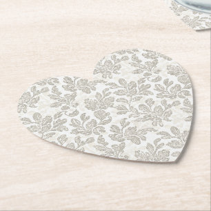 Elegante weiße Creme-Blumenhochzeit Untersetzer