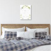 Elegante weiße Creme-Blumenkarten & Hochzeitsgesch Leinwanddruck (Insitu (Schlafzimmer))
