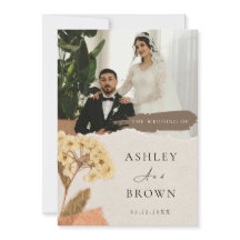 Elegante weiße Creme moderne Foto-Hochzeit 