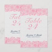 Elegante weiße Damaskus und rosa bläserne Paisley  Einladung (Vorne/Hinten)