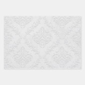 Elegante weiße Extravagante Blumenbridal Hochzeit Geschenkpapier Set (Vorderseite)