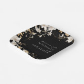 Elegante weiße Flora auf der Black Wedding Bible V Pappteller (Gewinkelt)