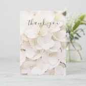 Elegante weiße Flora Flat Danke Karte (Stehend Vorderseite)