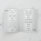 Elegante weiße Flora-Programmkarte Programm (Innenseite)