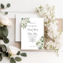 Elegante weiße florale Hochzeit