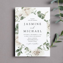 Elegante weiße florale Rahmenhochzeit