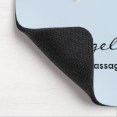 Elegante weiße Gänseblümchen blau Mousepad (Ecke)