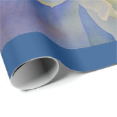 Elegante, weiße, gelbe Perle mit blühender Wasserf Geschenkpapier (Rolleneckpunkt)