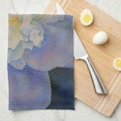 Elegante, weiße, gelbe Perle mit blühender Wasserf Handtuch (Viertel Falte)