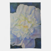 Elegante, weiße, gelbe Perle mit blühender Wasserf Handtuch (Vertikal)