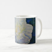 Elegante, weiße, gelbe Perle mit blühender Wasserf Kaffeetasse (VorderseiteRechts)