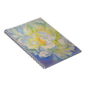 Elegante, weiße, gelbe Perle mit blühender Wasserf Notizblock (Rechte Seite)