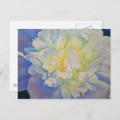 Elegante, weiße, gelbe Perle mit blühender Wasserf Postkarte (Vorne/Hinten)