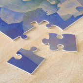 Elegante, weiße, gelbe Perle mit blühender Wasserf Puzzle (Seite)