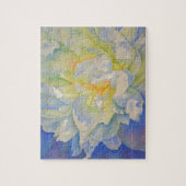 Elegante, weiße, gelbe Perle mit blühender Wasserf Puzzle (Vertikal)