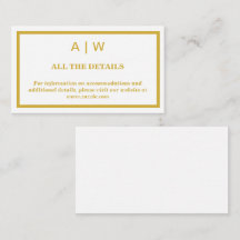 Elegante weiße Gold-Minimal-Hochzeits-Innen-Karte