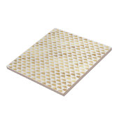 Elegante weiße Goldwolken Fliese (Seite)