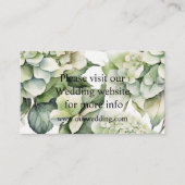 Elegante weiße, grüne Hydrangeas mit Blumen Begleitkarte (Vorderseite)