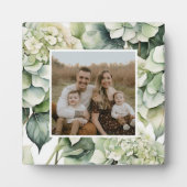 Elegante weiße, grüne Hydrangeas mit Blumen Fotoplatte (Vorderseite)