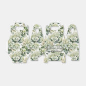 Elegante weiße, grüne Hydrangeas mit Blumen Geschenkschachtel (Ungefaltet)