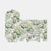 Elegante weiße, grüne Hydrangeas mit Blumen Geschenkschachtel (Ungefaltet)