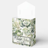 Elegante weiße, grüne Hydrangeas mit Blumen Geschenkschachtel (Geöffnet)
