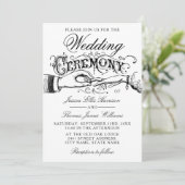 Elegante Weiße Hochzeit Einladungen (Stehend Vorderseite)