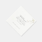 Elegante weiße Hochzeit Serviette (Ecke)