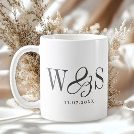 Elegante, weiße Hochzeitspaare Kaffeetasse