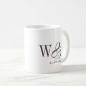 Elegante, weiße Hochzeitspaare Kaffeetasse (VorderseiteRechts)