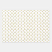 Elegante weiße Imitate Falten Foil Weihnachten Geschenkpapier Set (Vorderseite)