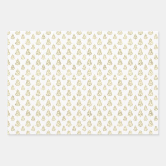 Elegante weiße Imitate Falten Foil Weihnachten Geschenkpapier Set (Vorderseite)