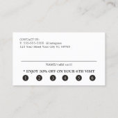 Elegante weiße Imitate Silberschere fett Treuekarte (Rückseite)