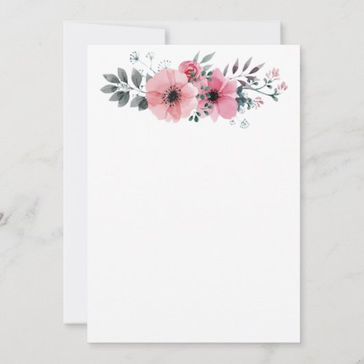 ELEGANTE WEISSE INVITE EINLADUNG (Rückseite)