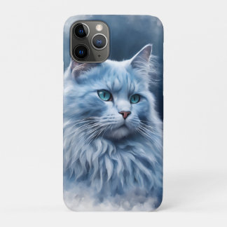 Elegante weiße Katze blaue Augen künstlerische Han Case-Mate iPhone Hülle