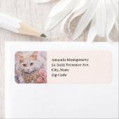 Elegante weiße Katze in Gold und Diamanten (Insitu)