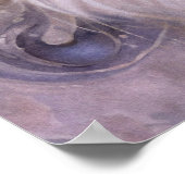 Elegante weiße Katze in Gold und Diamanten Poster (Ecke)