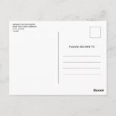 Elegante weiße Katze in Gold und Diamanten Postkarte (Rückseite)