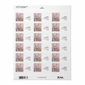 Elegante weiße Katze in Luxusjuwelen Adressaufkleber (Vorne)