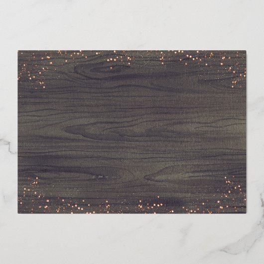 Elegante weiße Kürbis fallen in Liebe Hochzeit Folieneinladung (Rückseite)