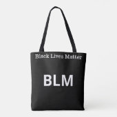 Elegante weiße Lebensformen Matter BLM Text auf sc Tasche (Rückseite)