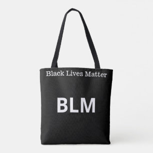Elegante weiße Lebensformen Matter BLM Text auf sc Tasche
