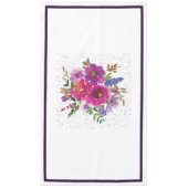 Elegante weiße Lila Blume Hochzeitstablette Tischdecke (Vorderseite)