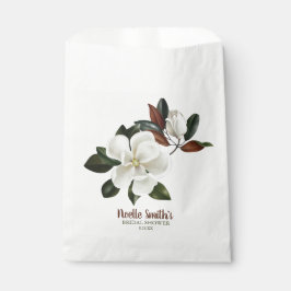Elegante weiße Magnolia-Blume, Brautparty Geschenktütchen