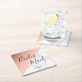 Elegante weiße Marmor- u. Rechteckiger Pappuntersetzer (Vor Ort)