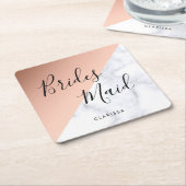 Elegante weiße Marmor- u. Rechteckiger Pappuntersetzer (angewinkelt)