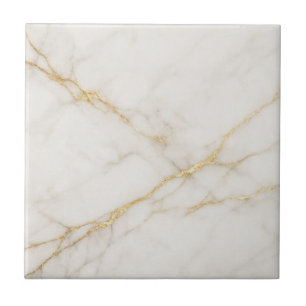 Elegante weiße Marmorfliese mit goldenen Adern Ker Fliese