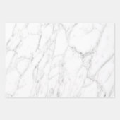 Elegante weiße Marmorplatten Geschenkpapier Set (Vorderseite)