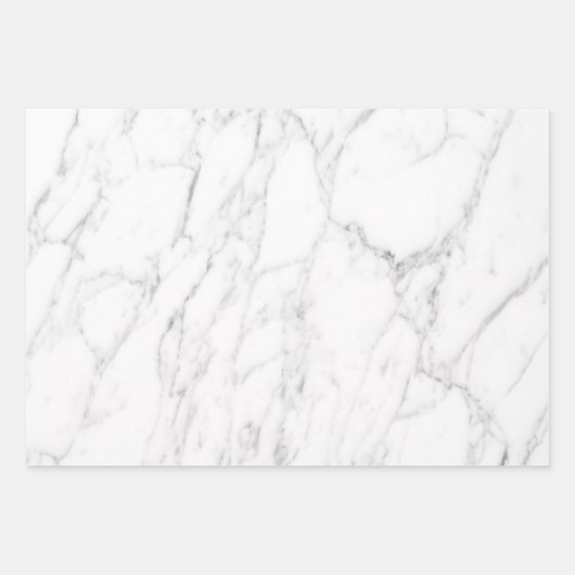 Elegante weiße Marmorplatten Geschenkpapier Set (Vorderseite)