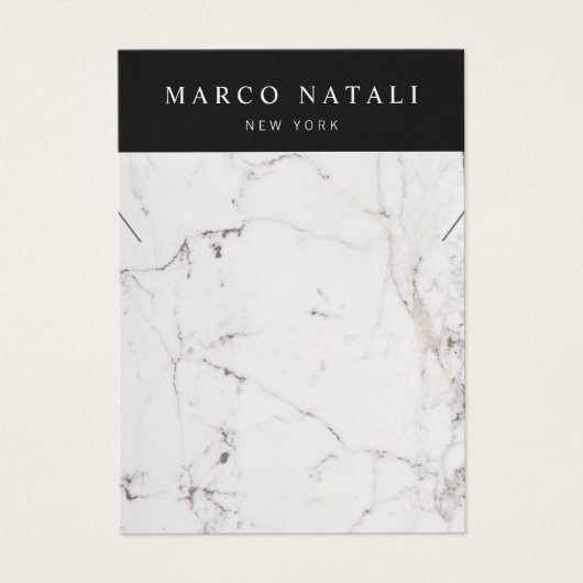 Elegante weiße Marmorverkleidungskarte (Vorderseite)